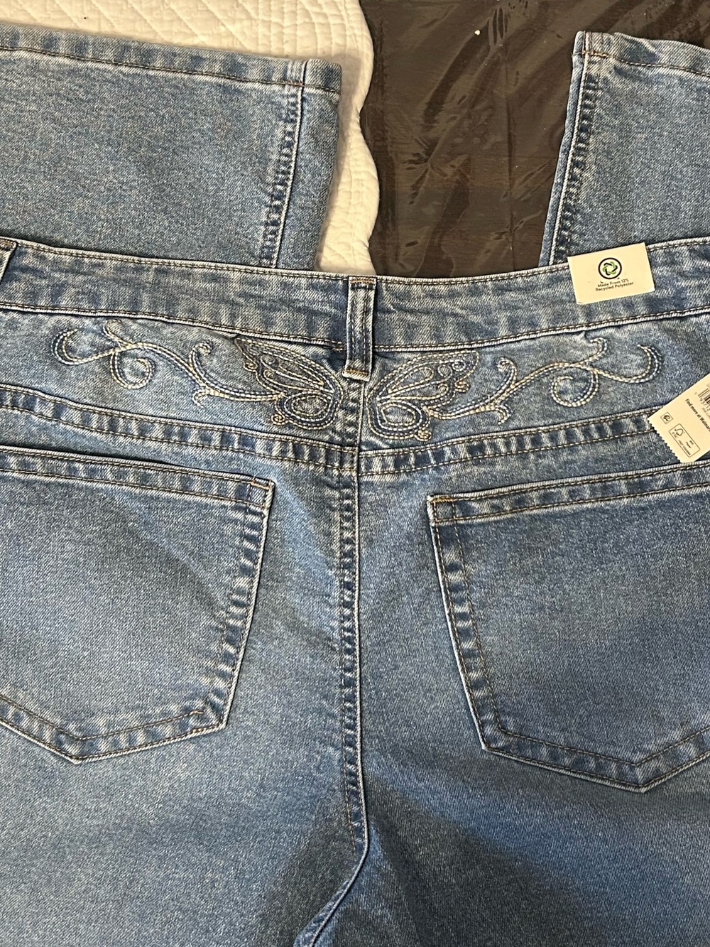 No Boundaries Light Blue Bootcut Jeans with Embroidered Back